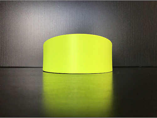 Fluorescent Yellow - Whippet Leather Collar - Size M